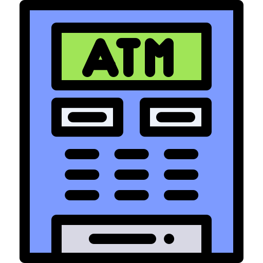 atm 기계 Detailed Rounded Lineal color icon