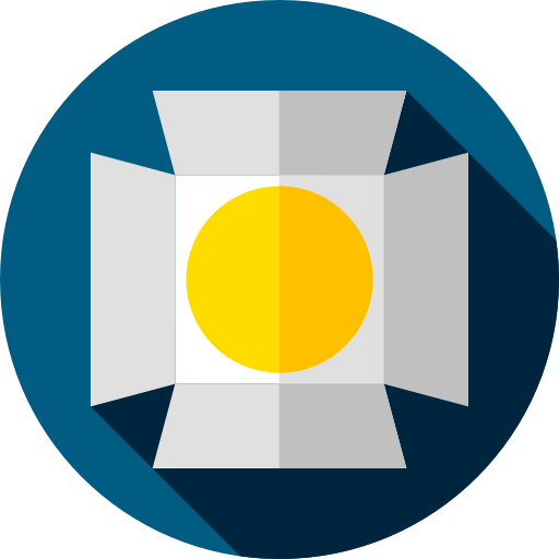 schijnwerper Flat Circular Flat icoon