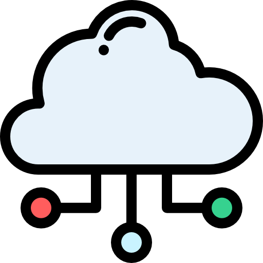 computación en la nube Detailed Rounded Lineal color icono