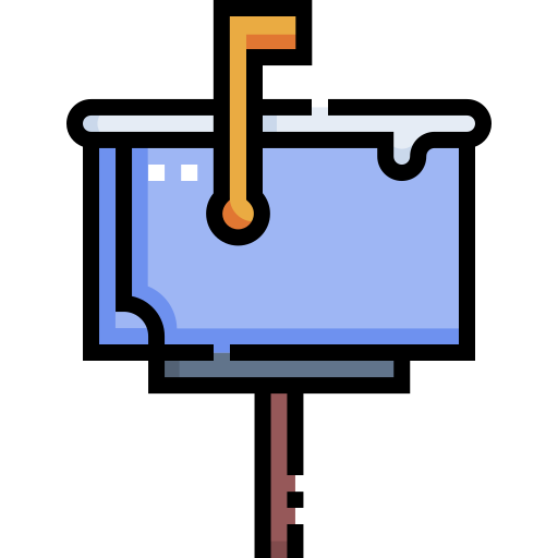 メールボックス Detailed Straight Lineal color icon