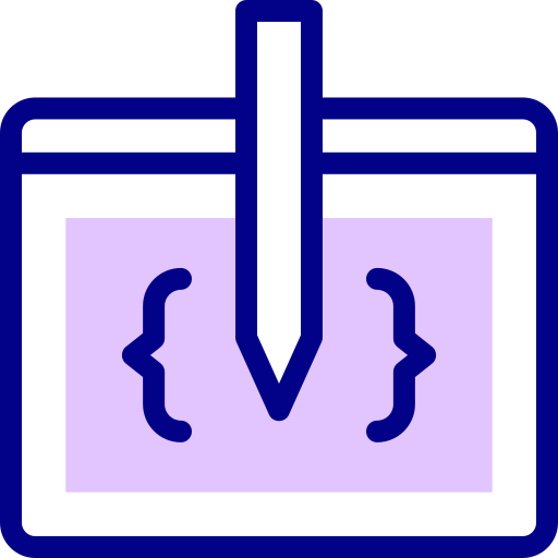 Coding Detailed Mixed Lineal color ikon