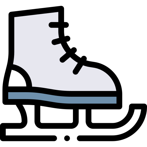 アイススケート Detailed Rounded Lineal color icon