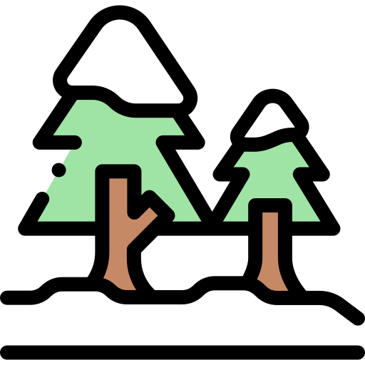 森 Detailed Rounded Lineal color icon