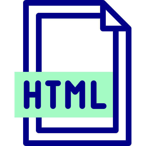 html Detailed Mixed Lineal color icon