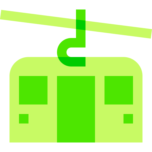 Cable car cabin Basic Sheer Flat icon