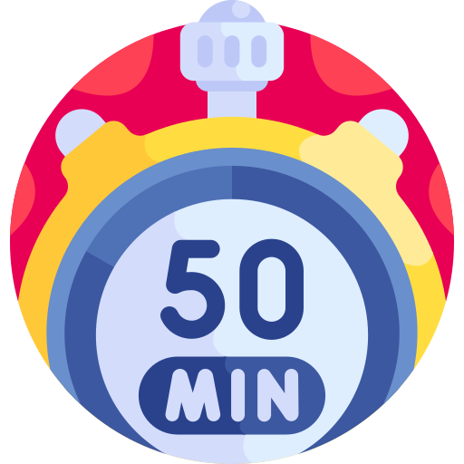 50 minut Detailed Flat Circular Flat ikona
