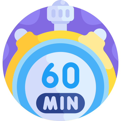 60 minuten Detailed Flat Circular Flat icon