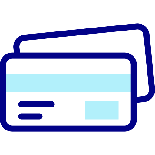 kredietkaart Detailed Mixed Lineal color icoon