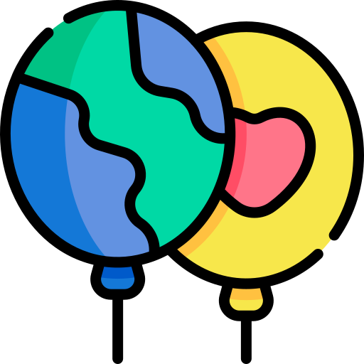 ballon Kawaii Lineal color icon