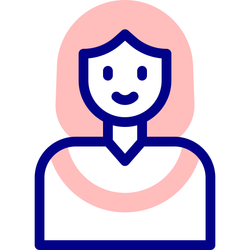 소녀 Detailed Mixed Lineal color icon
