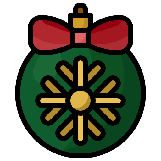 weihnachtskugel Surang Lineal Color icon