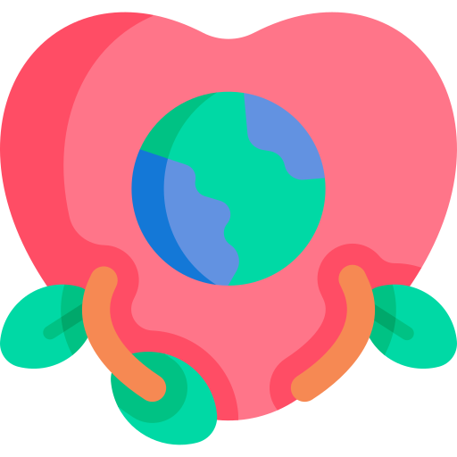 wereld Kawaii Flat icoon