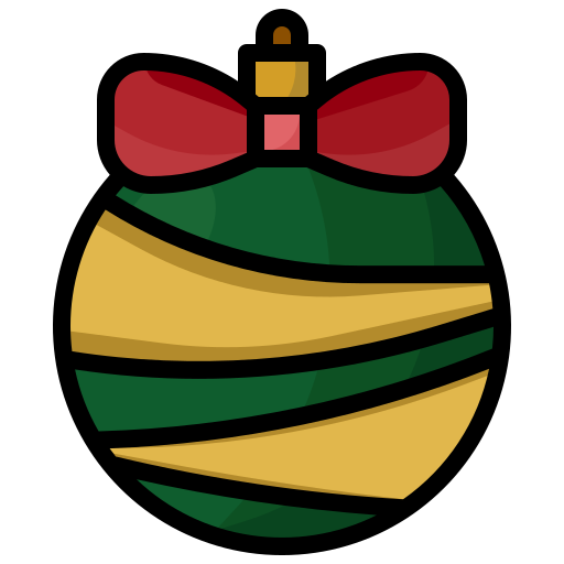 weihnachtskugel Surang Lineal Color icon