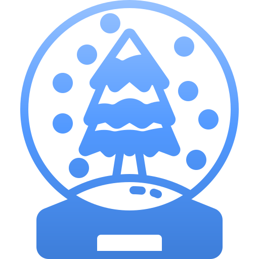 Śnieżna kula Generic Flat Gradient ikona