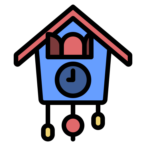 Cuckoo clock Generic Outline Color icon