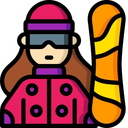 snowboarder Basic Miscellany Lineal Color icon