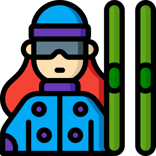skifahrer Basic Miscellany Lineal Color icon