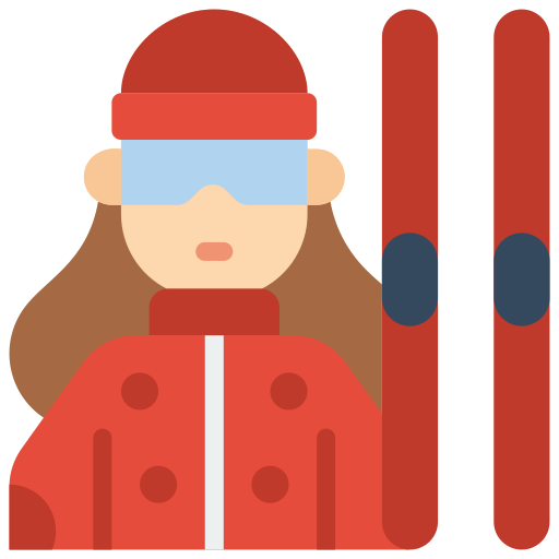 skifahrer Basic Miscellany Flat icon