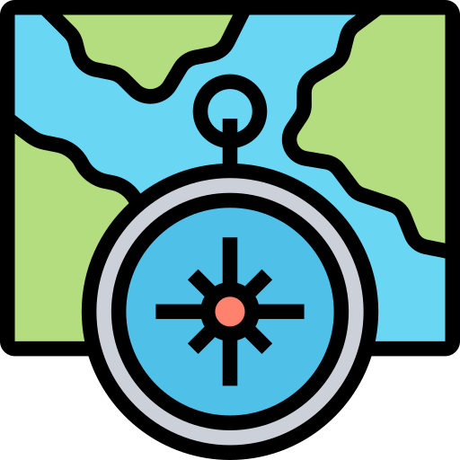 kompas Meticulous Lineal Color ikona