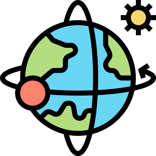 rotazione terrestre Meticulous Lineal Color icona