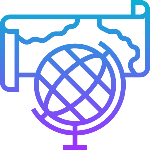 World map Meticulous Gradient icon