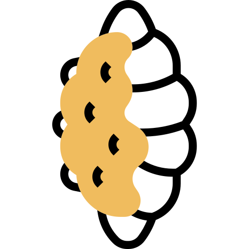 Croissant Meticulous Yellow shadow icon