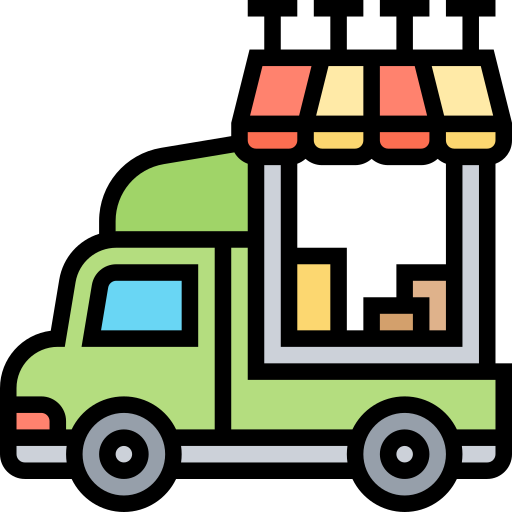camión de comida Meticulous Lineal Color icono