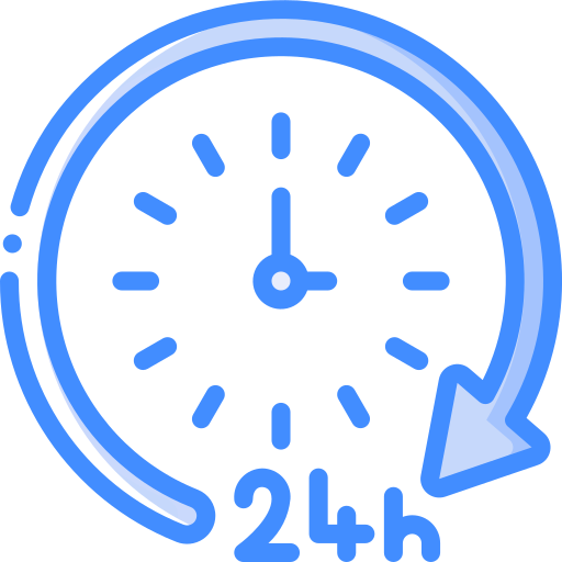 reloj de 24 horas Basic Miscellany Blue icono