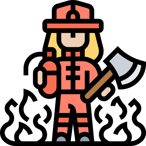 Fireman Meticulous Lineal Color icon