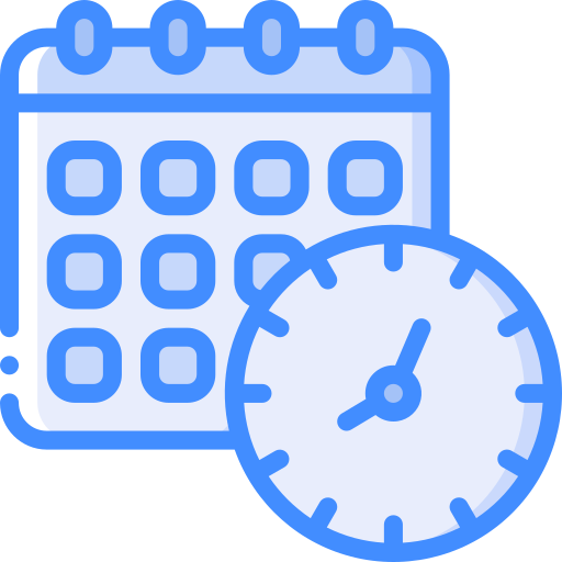 Clock Basic Miscellany Blue icon