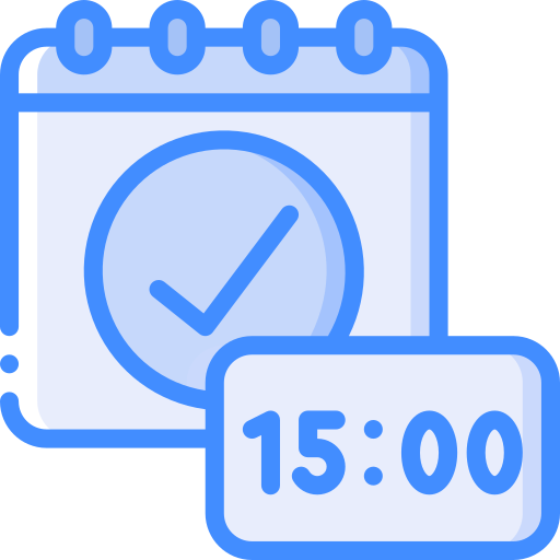Digital clock Basic Miscellany Blue icon