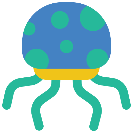 Jellyfish Basic Miscellany Flat icon