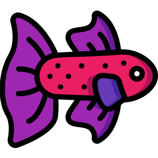 Бетта рыба Basic Miscellany Lineal Color иконка