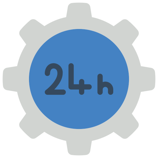 znak 24 godziny Basic Miscellany Flat ikona
