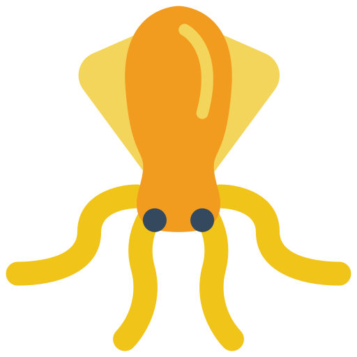 Squid Basic Miscellany Flat icon