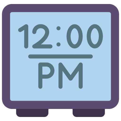 reloj digital Basic Miscellany Flat icono