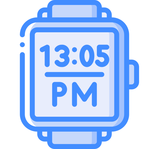 Digital watch Basic Miscellany Blue icon