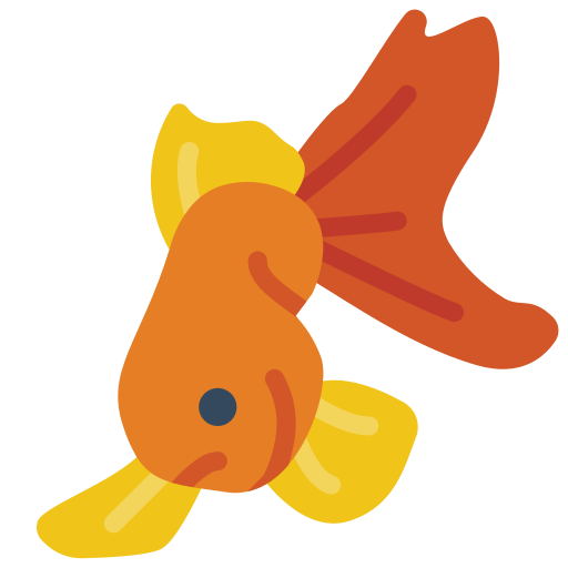 pesce rosso Basic Miscellany Flat icona