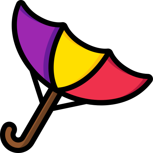 Umbrella Basic Miscellany Lineal Color icon