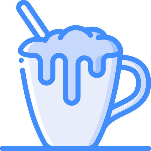 Hot chocolate Basic Miscellany Blue icon