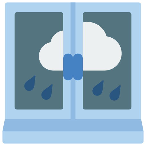 Raining Basic Miscellany Flat icon
