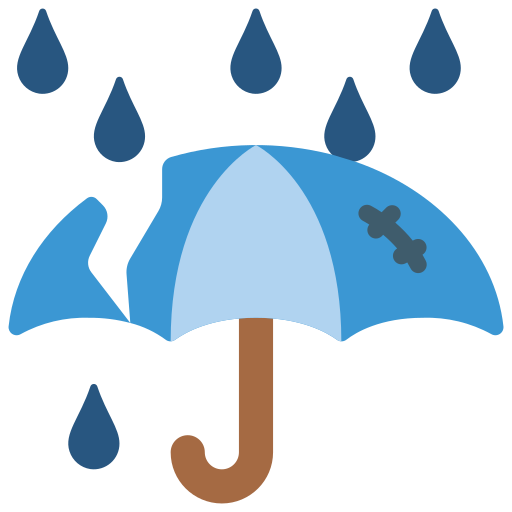 paraplu Basic Miscellany Flat icoon