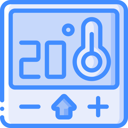 thermostat Basic Miscellany Blue icon