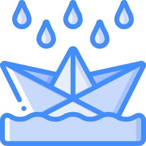 Paper boat Basic Miscellany Blue icon