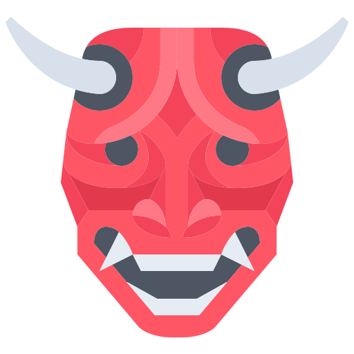 Mask Coloring Flat icon