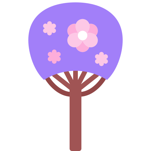 uchiwa Coloring Flat ikona