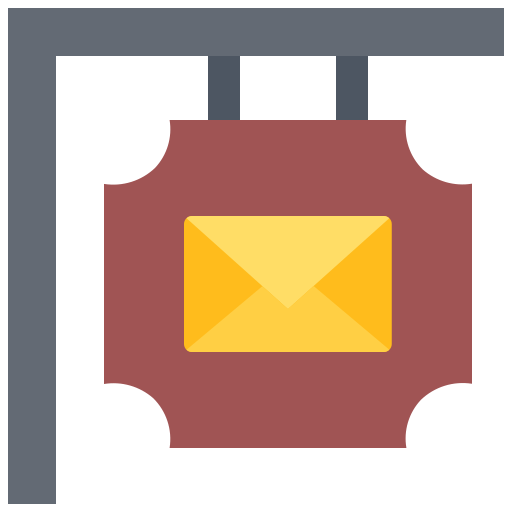 Post office Coloring Flat icon