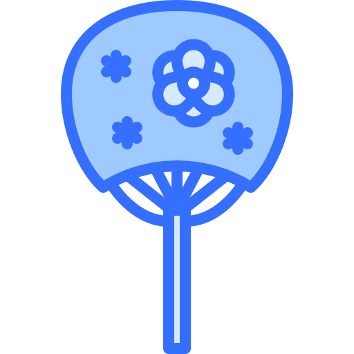 uchiwa Coloring Blue icono