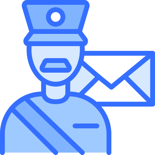 Postman Coloring Blue icon