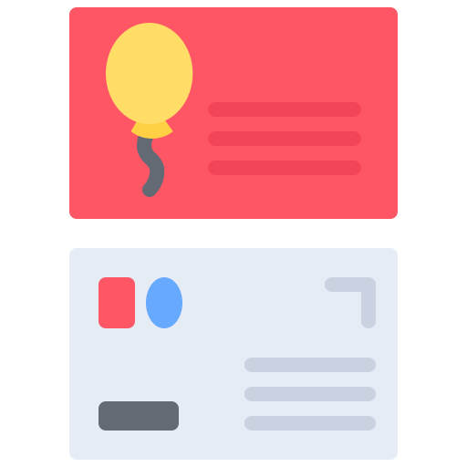 Card Coloring Flat icon